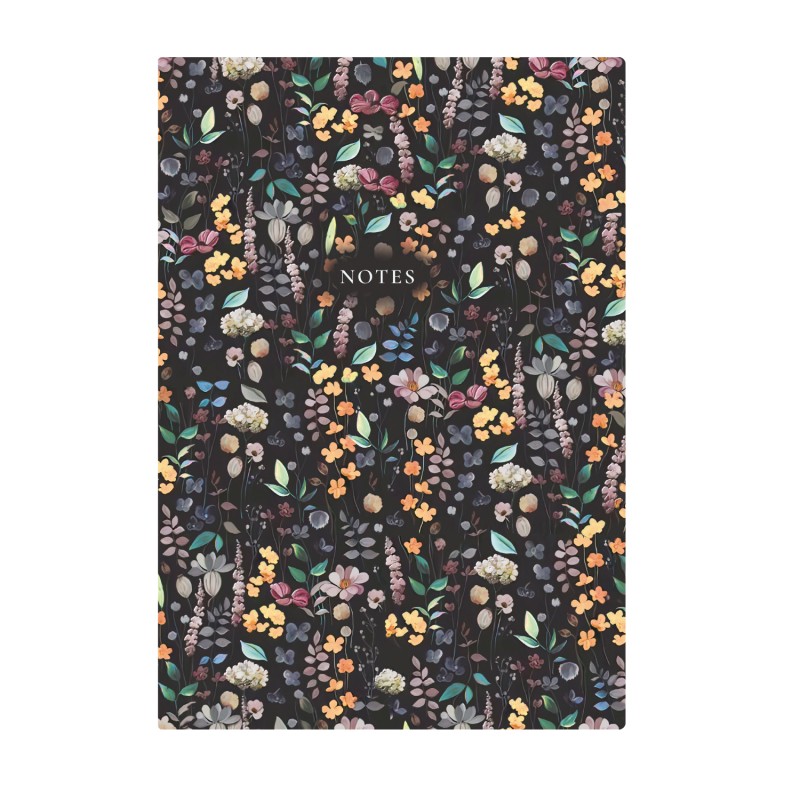 404 Notes found, A5 jegyzetfüzet, Flowers Black