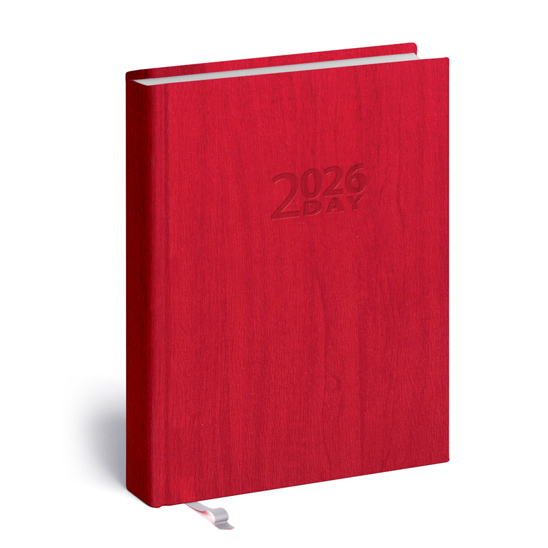 2-Day, B6 kétnapi beosztású határidőnapló + jegyzet, Piros