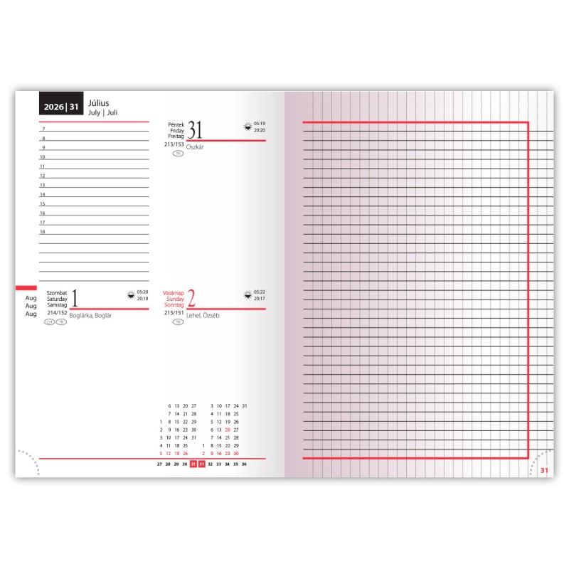 2-Day, B6 kétnapi beosztású határidőnapló + jegyzet, Térkép