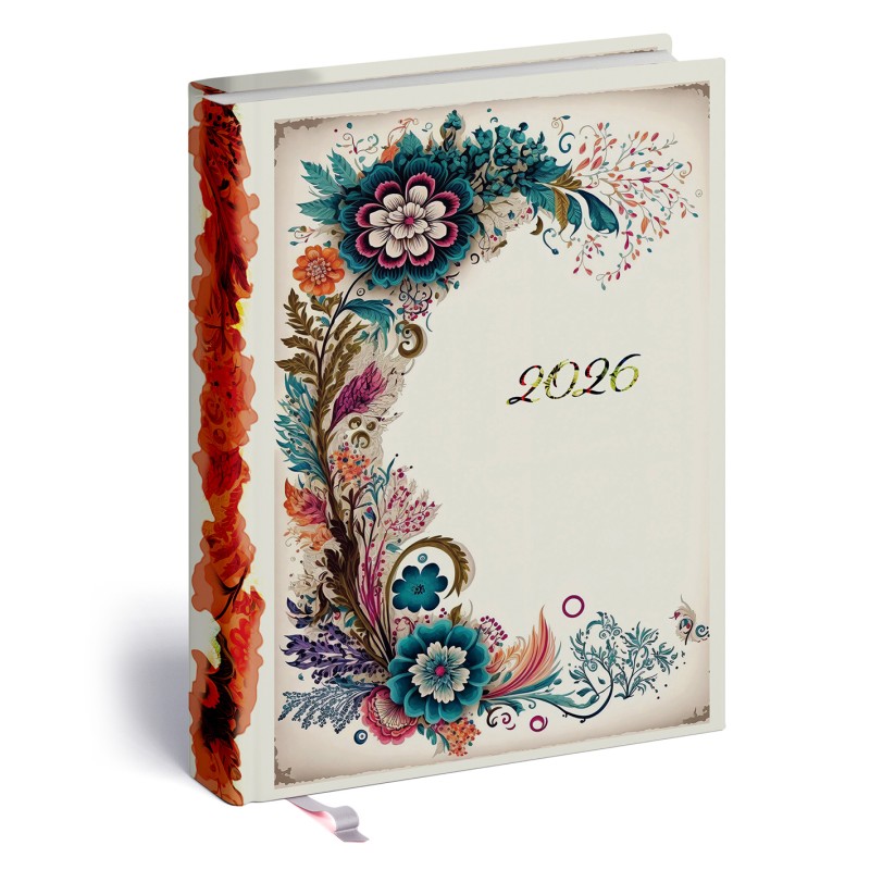 2-Day, B6 kétnapi beosztású határidőnapló + jegyzet, Vintage