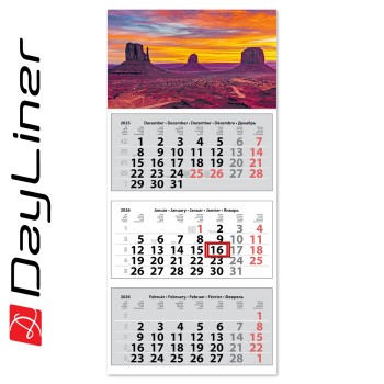 Medium Classic, 3 tömbös 3 hónapos speditőr naptár - Hangulat fejrésszel