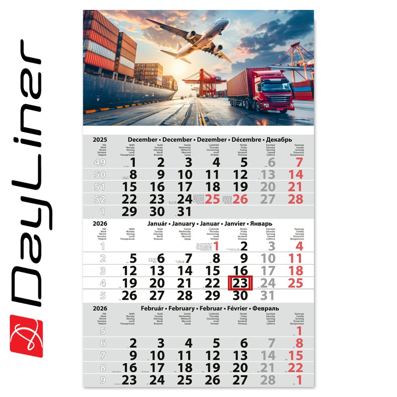 Primus Classic, 12 lapos speditőr naptár - Logisztika fejrésszel