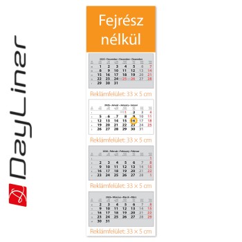 SP4, 4 tömbös 4 hónapos speditőr naptár - Fejrész nélkül