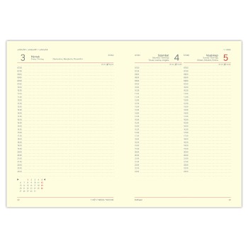 Ace, A5 napi beosztású határidőnapló, Korallpiros